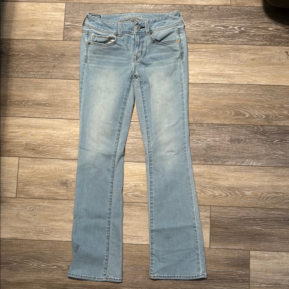 American Eagle Outfitters Blue Flare Wide Leg Jeans